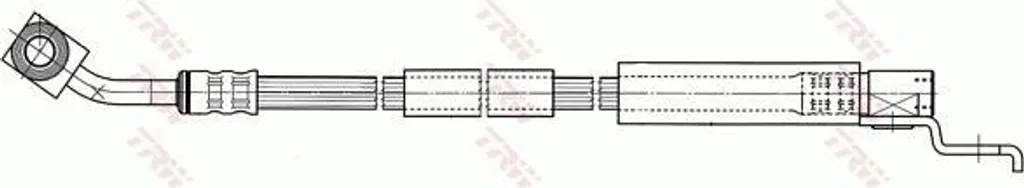 Flexible de frein hydraulique en caoutchouc pour JEEP CHEROKEE XJ