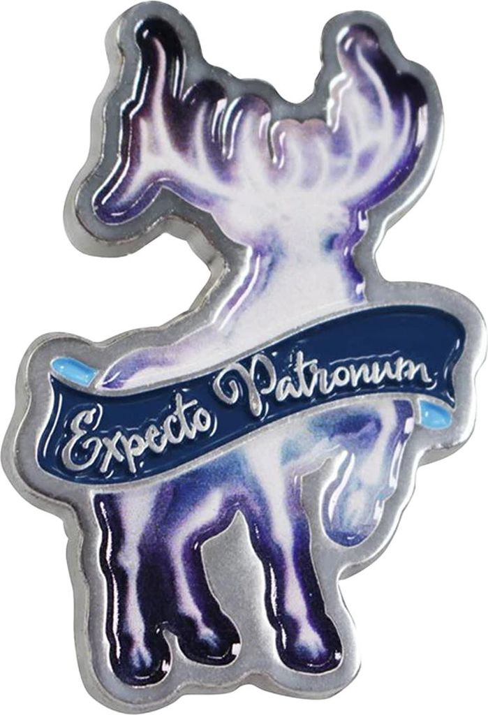 Harry Potter - "Expecto Patronum" Abzeichen, Emaille CD2243 (Einheitsgröße) (Weiß)