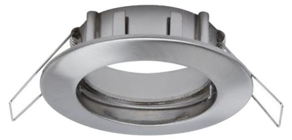 Luminaire encastré Paulmann, rond, en fer brossé, IP44, Image du produit 