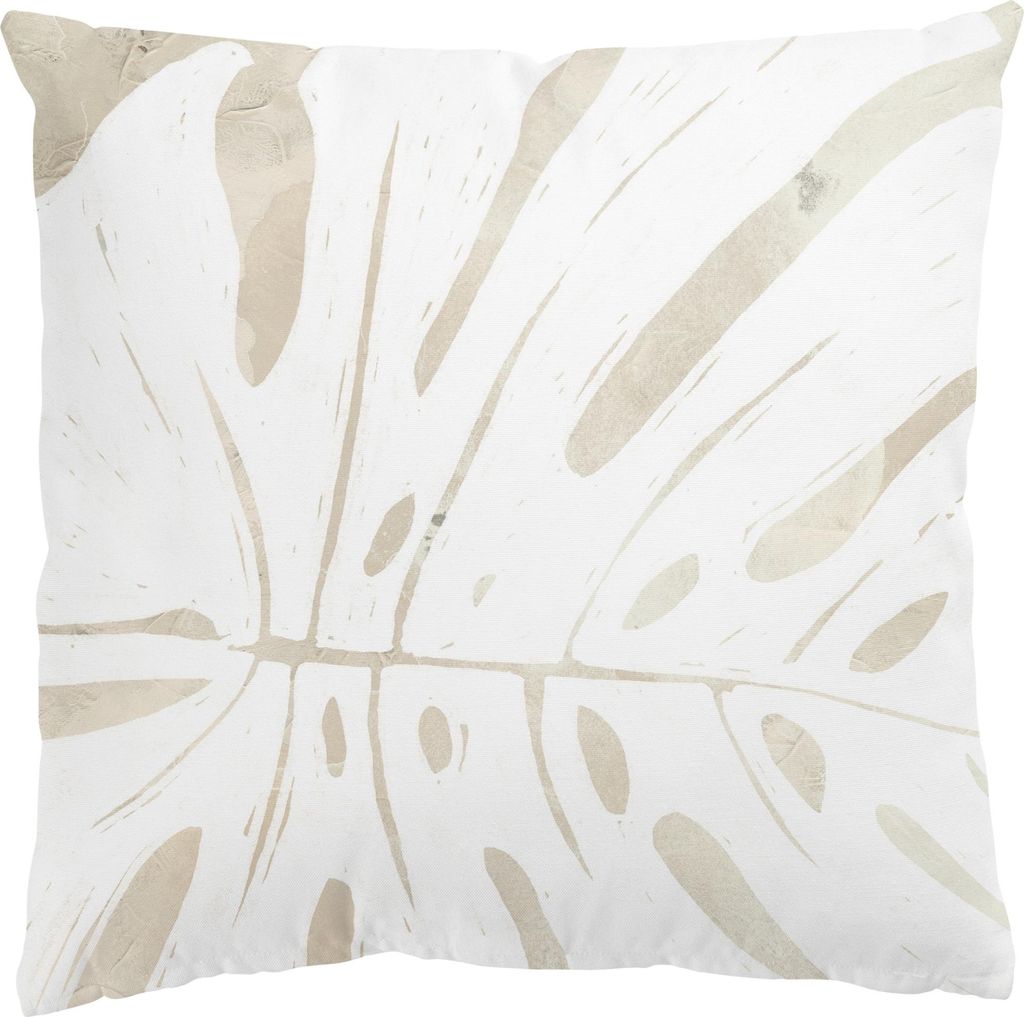 Dekokissen originell drinnen / Indoor Zierkissen Canvas waschbar Pflanzen beige Tropisch Sofakissen ohne Füllung