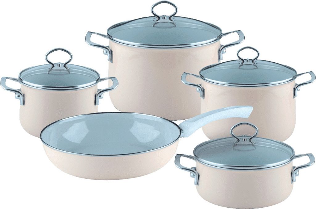 Riess Geschirr- Topfset Nouvelle Avorio extrastark 5-teilig Produktbild 