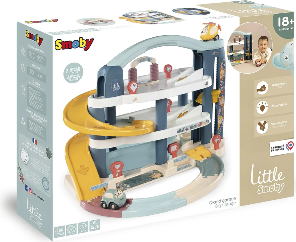 Smoby Petit Smoby Maxi Garage 140203 : Premier circuit auto complet - 2