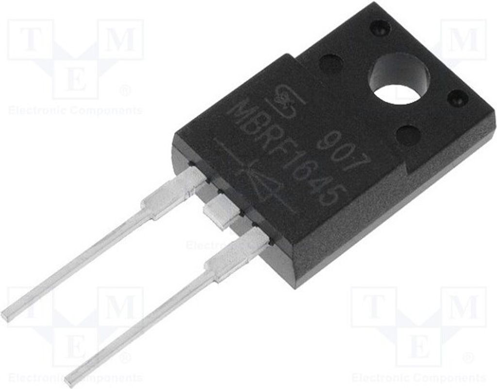1x Diode: Gleichrichterdiode Schottky IAC MBRF1645 Schottkydioden THT 45V THT 16A