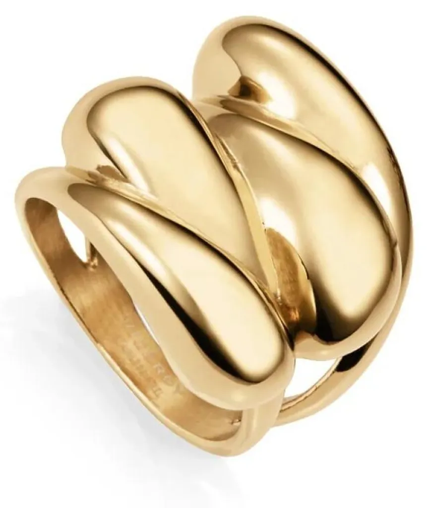 Bague Durable Plaquée Or Anti-Ternissement Air 14207A01 - Taille 55