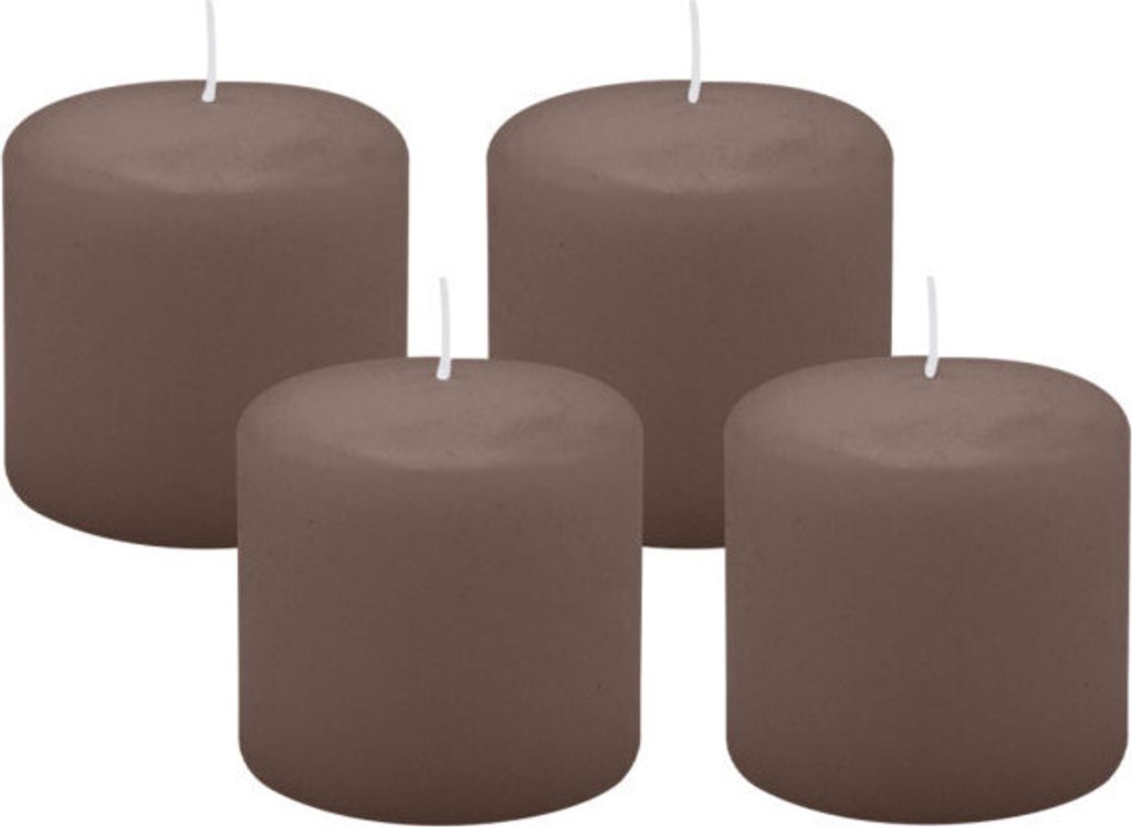 4er Set Adventskranzkerzen Mocca Ø 60 x 60 mm