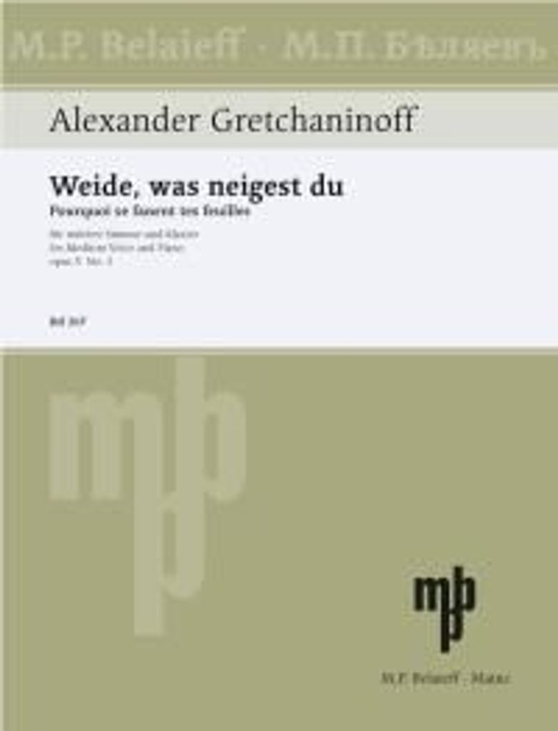 Vier Lieder, Op. 5 - Nr. 3 - Gretchaninoff, Alexander
