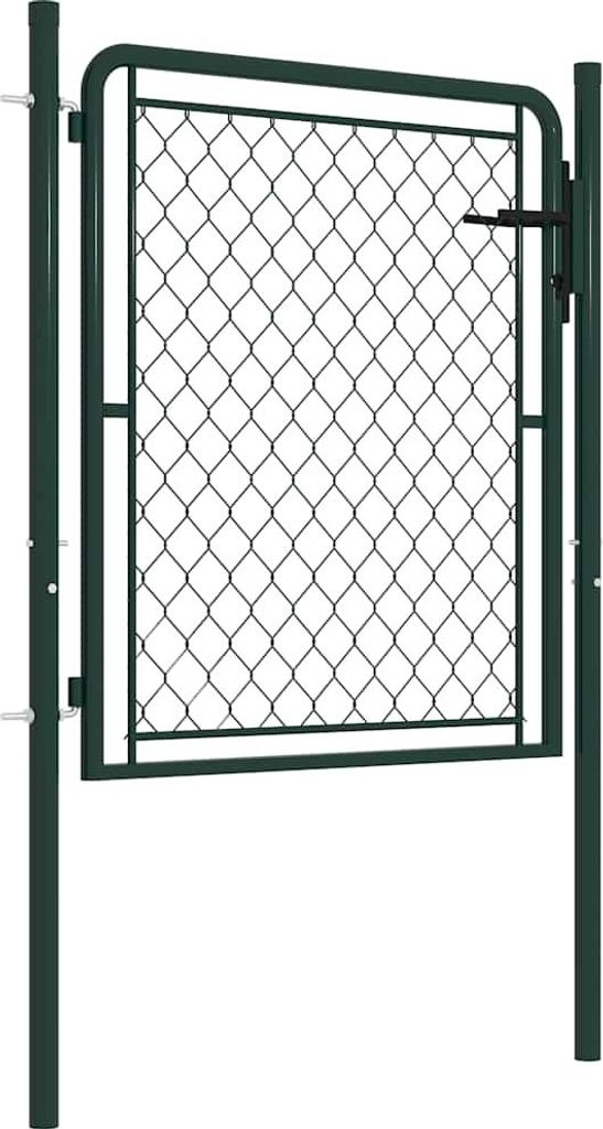 vidaXL Ocelová zahradní brána 100 x 100 cm Zelená Obrázek produktu 