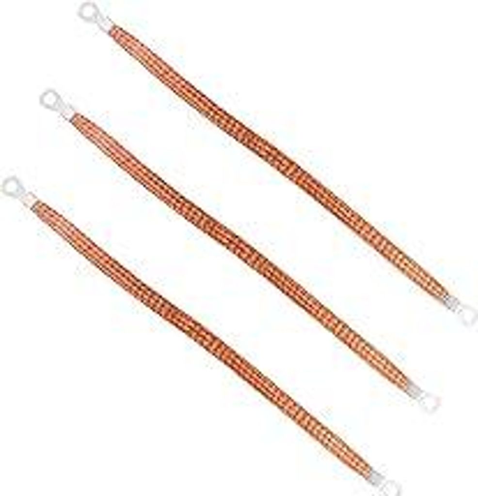 Flaconi 3PCS 0.66” Massekabel Kfz,Motor Masseband,Massekabel,Masseband Kfz,Erdungsband,Geeignet für die Meisten Geflochtenen Kupfer-Erdungsbänd...