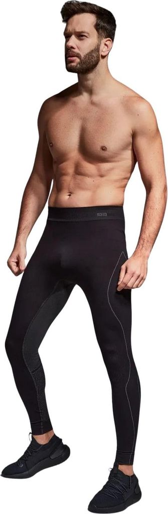 Gatta Active, Thermohose Herren, Thermounterhose Männer, BLANC Schwarz, 2XS