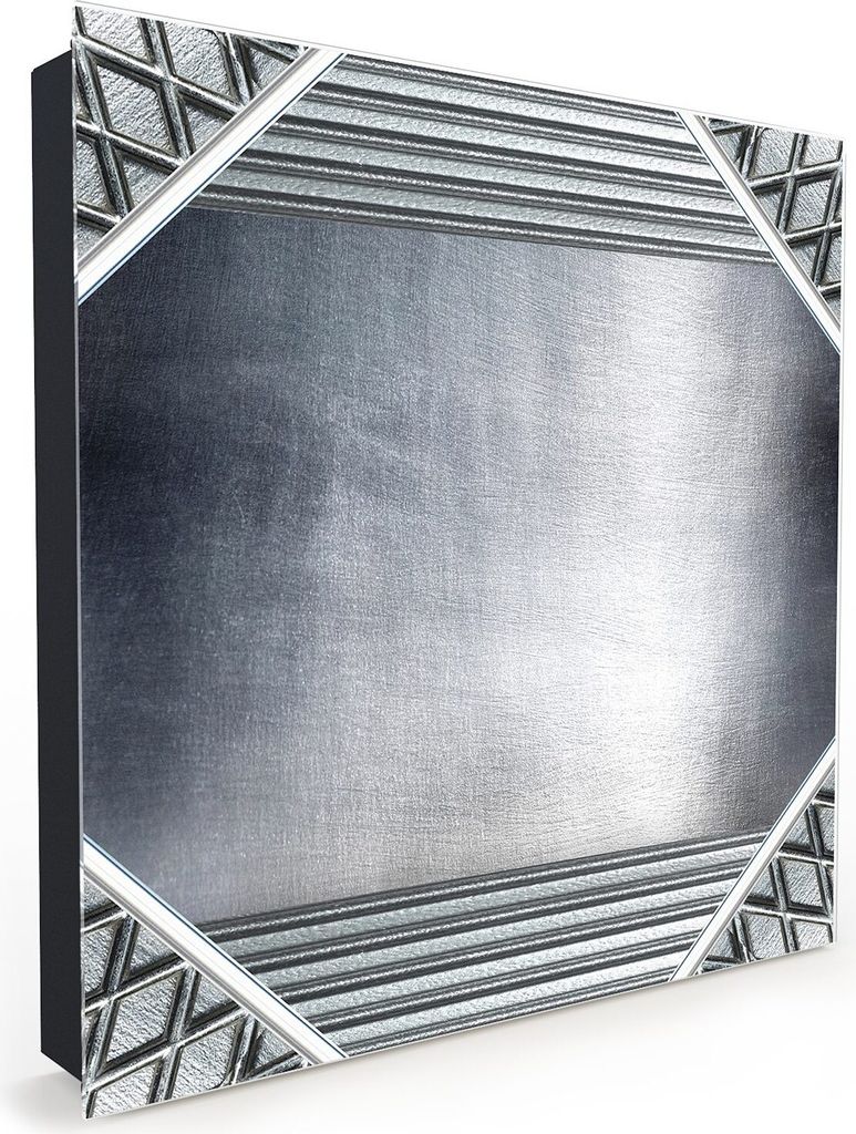 Nachbildung-Schlüsselkasten, Magnetpinnwand und Memoboard mit Glasfront Motiv Diamantenplatte