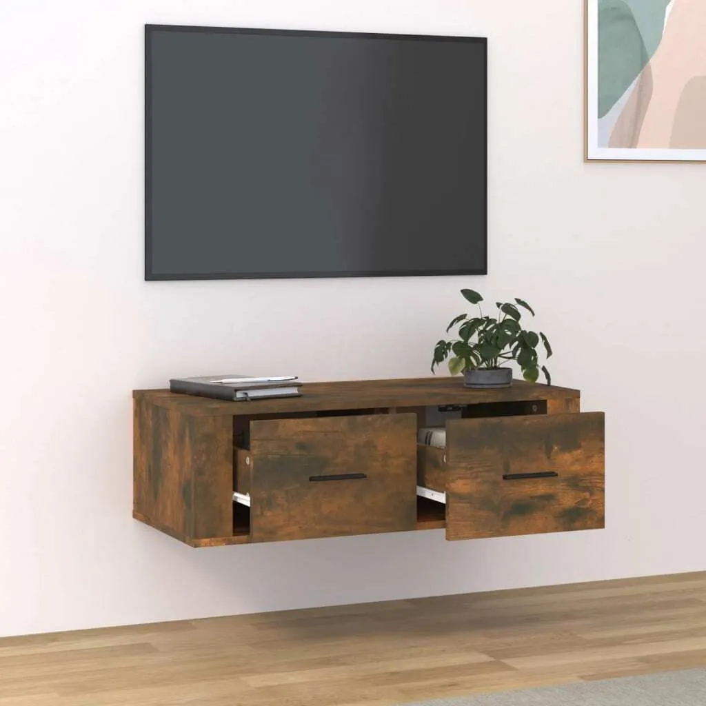 Maison Exclusive - Mobile TV in rovere affumicato 80x36x25 cm Materiale ligneo