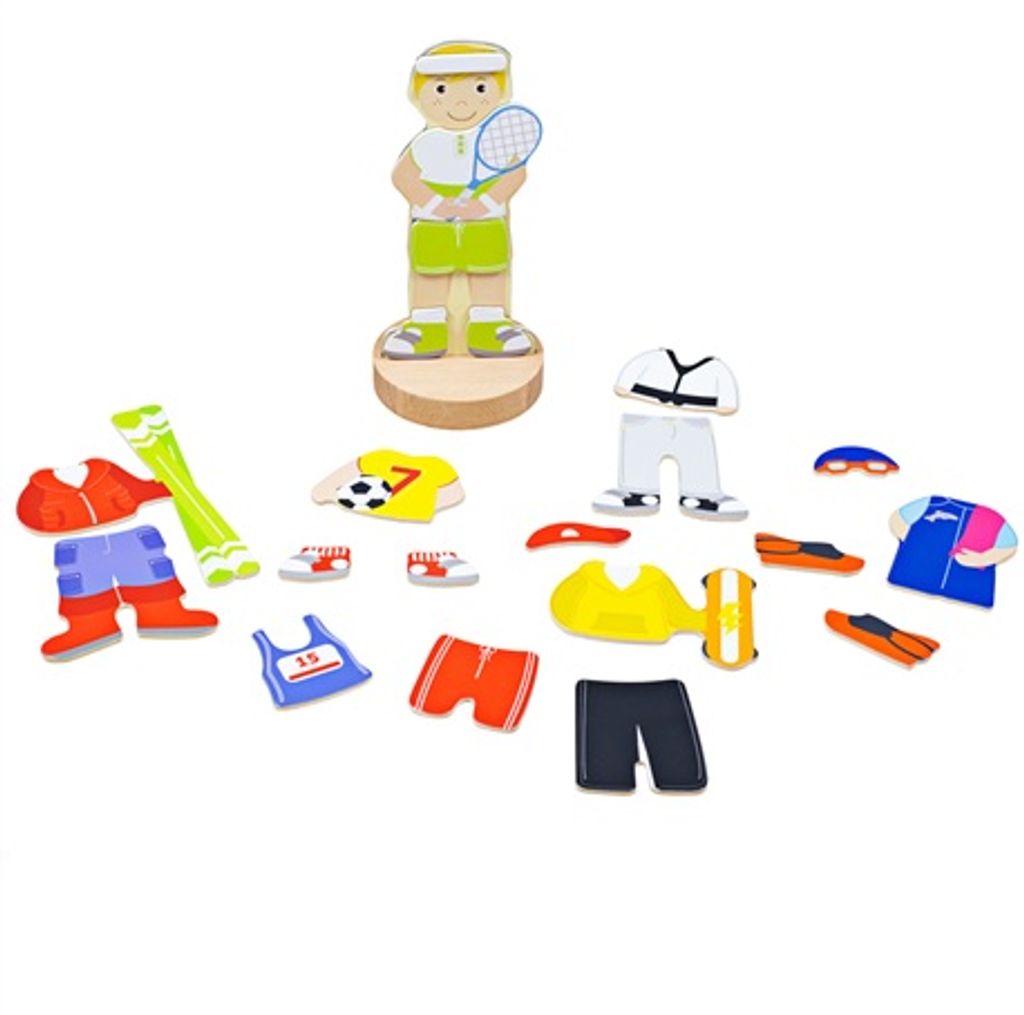 Bigjigs Toys Magnetisches Anziehpuzzle Sportliche Aktivitäten
