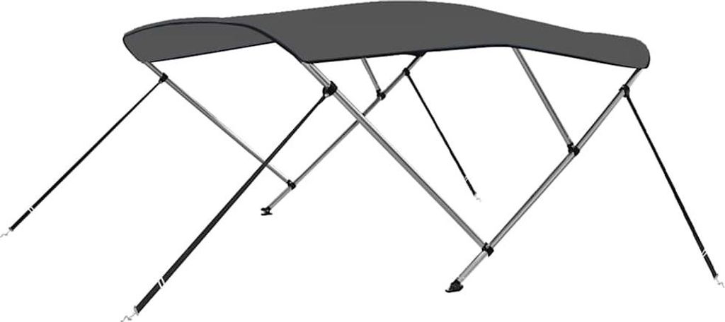 vidaXL 3-Bow Bimini Top Anthrazit 183x140x137 cm