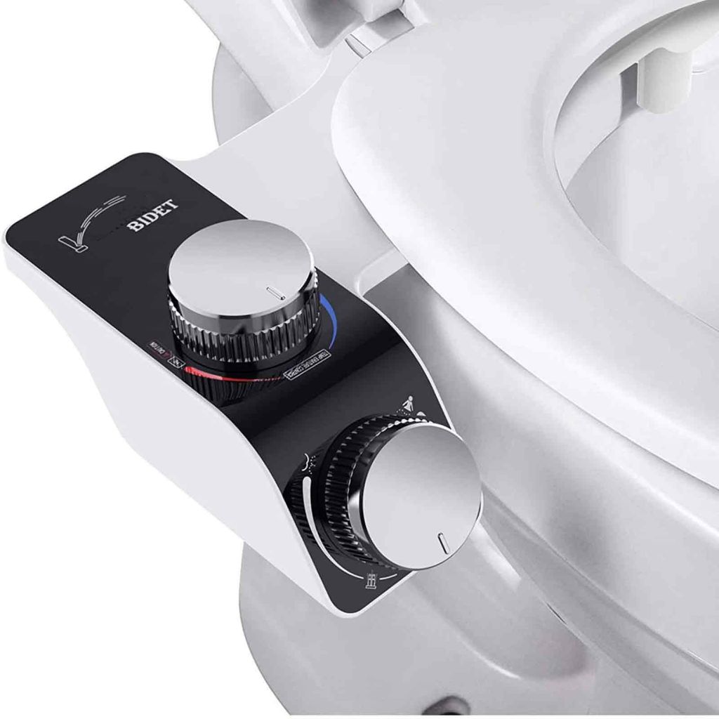 Dusch WC Aufsatz Bidet Toilette Taharat Intimdusche Doppel Düse Waschkit Comfort