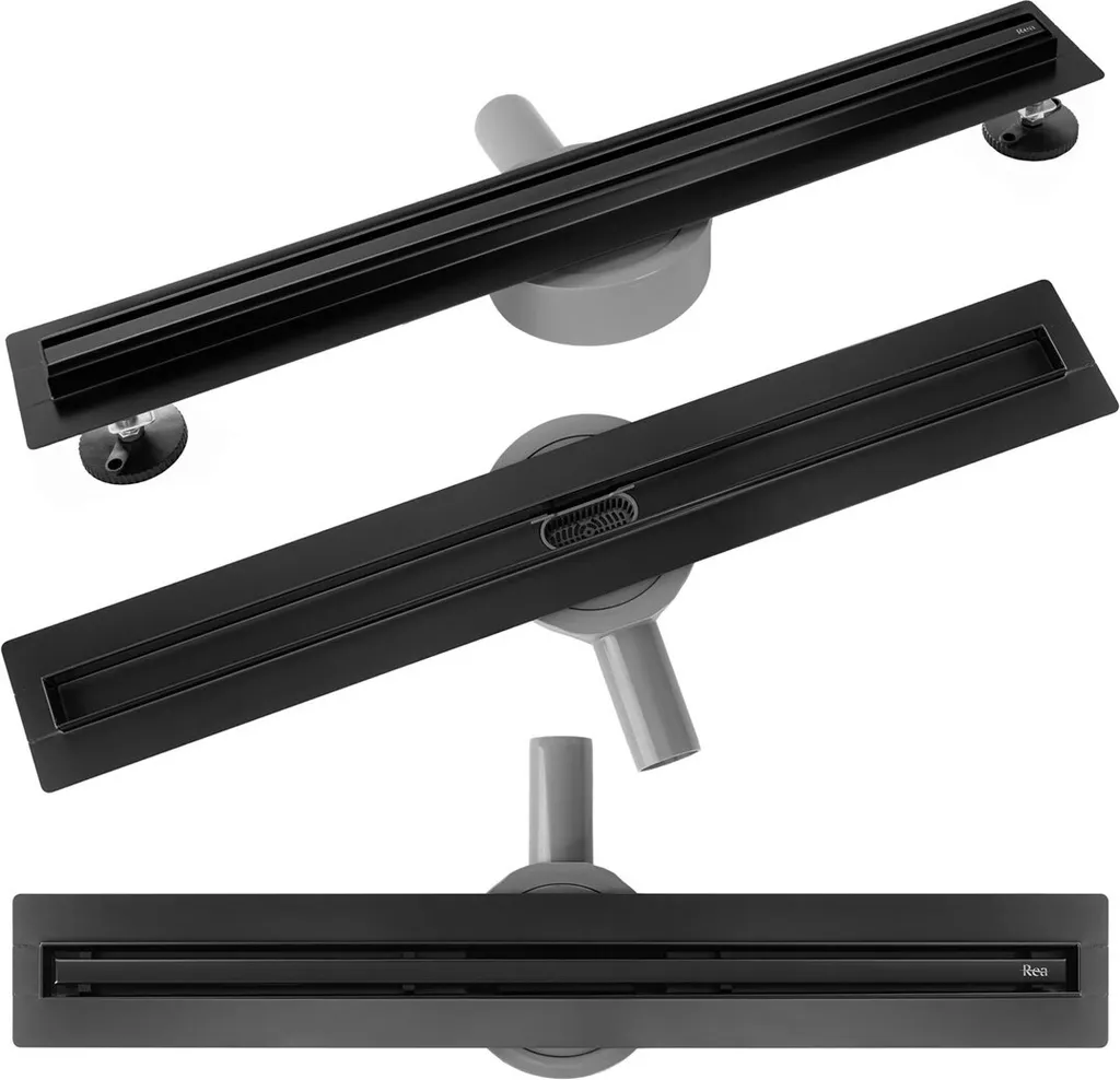 Canalina di Scarico Rea Neox Slim Pro Black 90