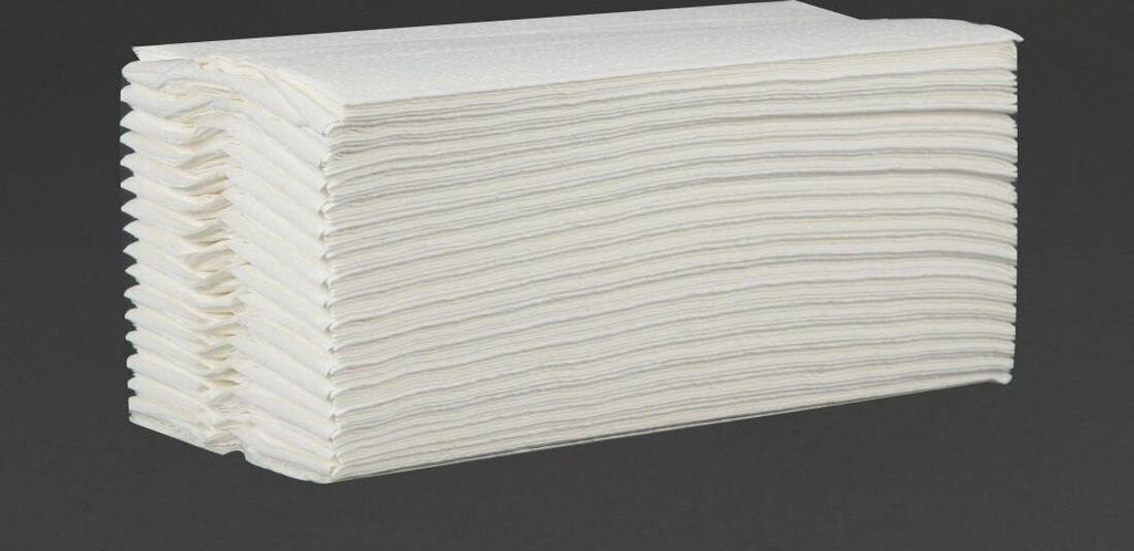 Jantex C-gefaltete Handtücher weiß 2-lagig 15er Pack (157 Stück)