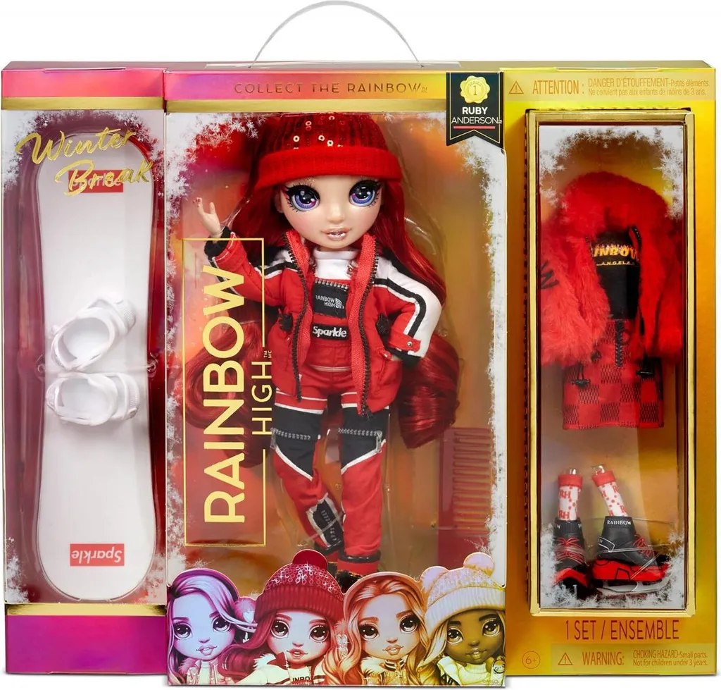 Poupée Rainbow High Ruby Anderson Hiver : Jouet Robuste et Multi-Accessoires - 6