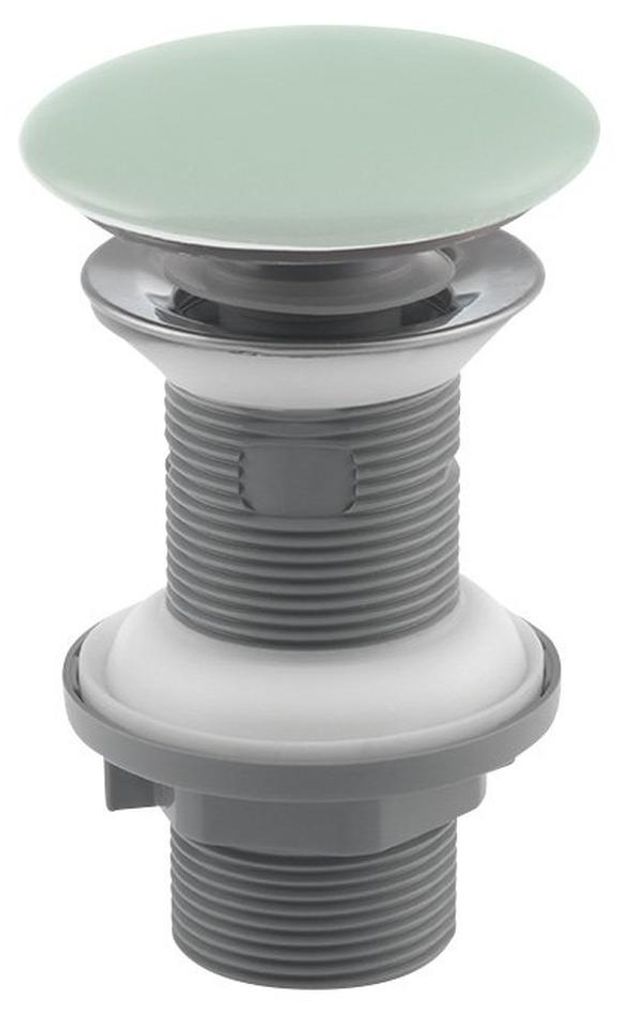 Isvea Waschbecken-Ablauf 5/4", klick-klack, Keramikstopfen, 20-70mm, Mint-Grün