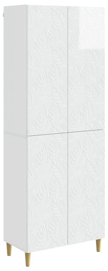 vidaXL Schrankset 2 pcs Hochglanz Weiß Holzwerkstoff