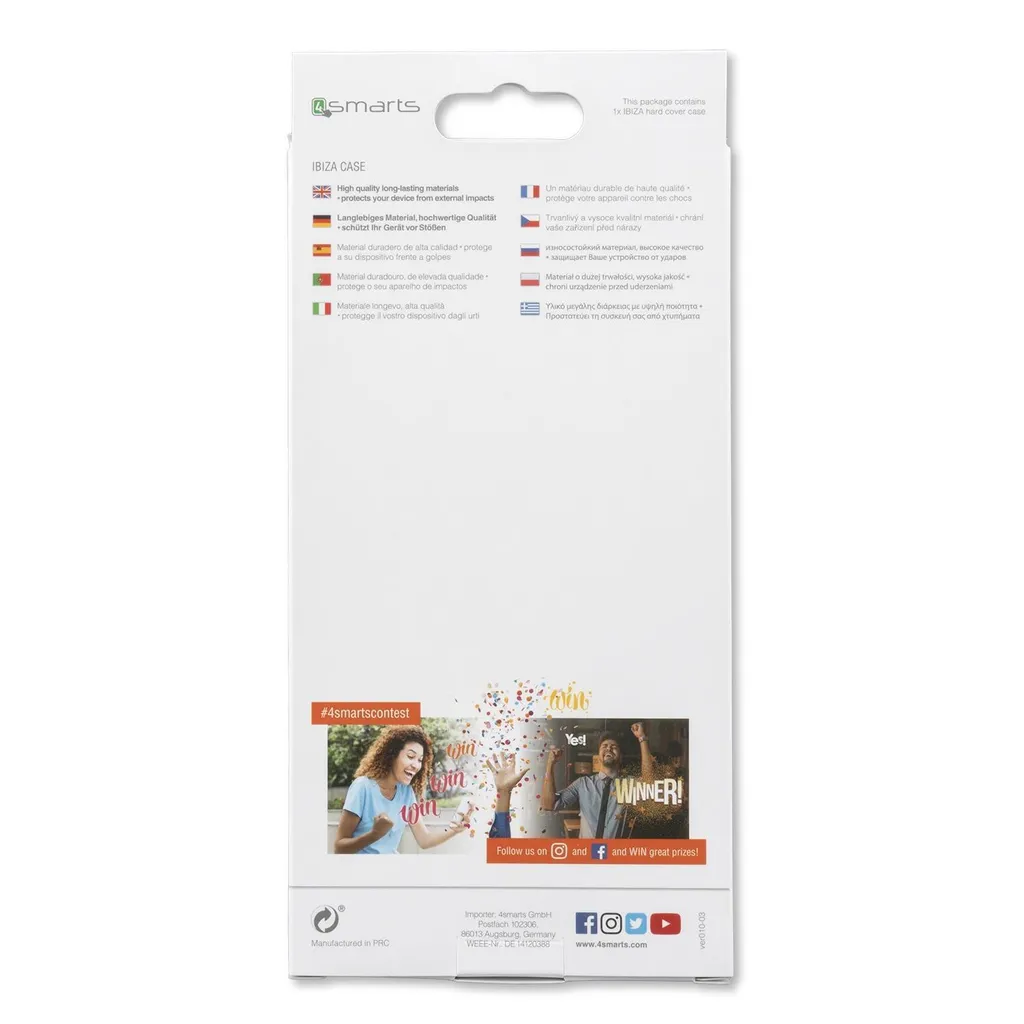 4smarts Coque IBIZA pour iPhone SE 2020 8 7 Transparente Rigide - 4
