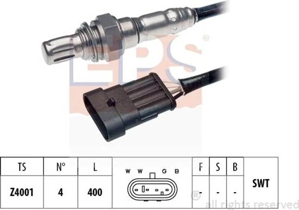 Sonde lambda de régulation EPS pour moteurs Fiat Cinquecento et Seicento