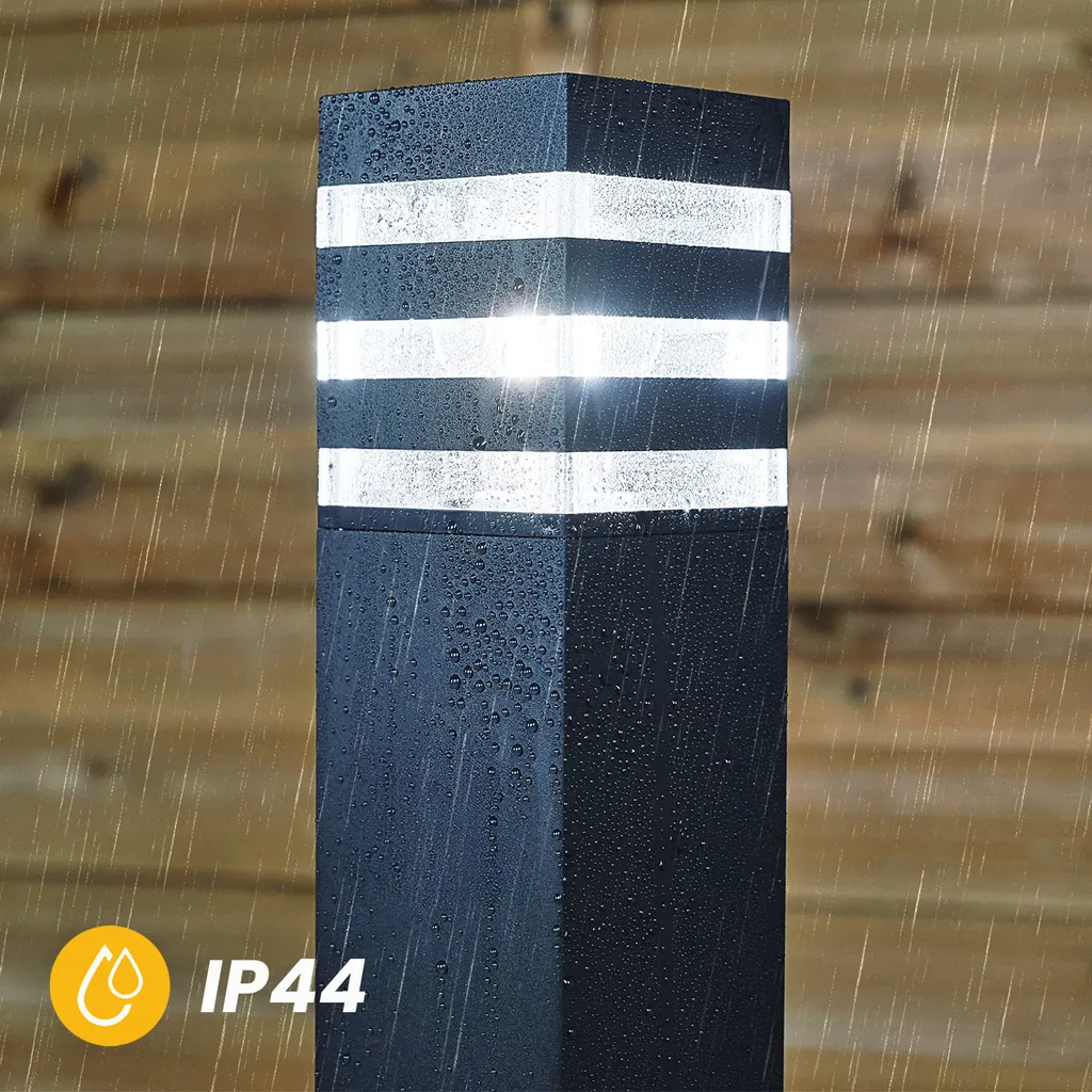 Borne Extérieure Étanche IP44 Luminaire de Jardin 80cm Douille E27 13W