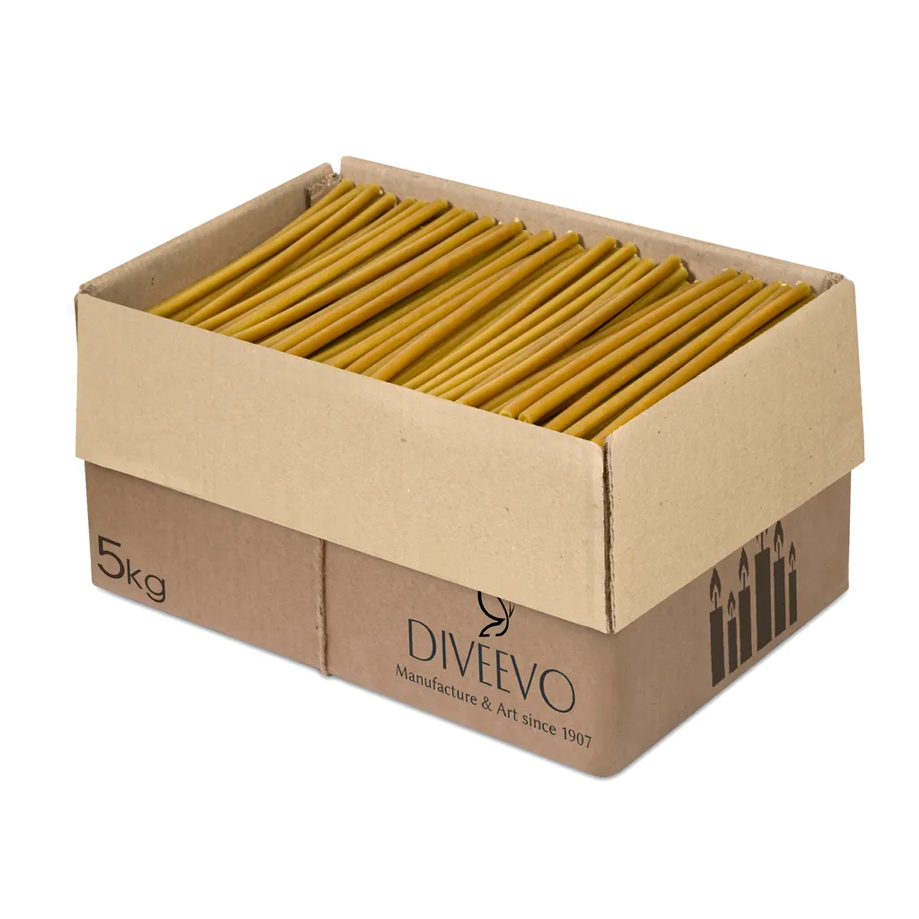 Candele N140 16 cm paraffina e cera d'api - Cartone 5 kg (1750 pz)