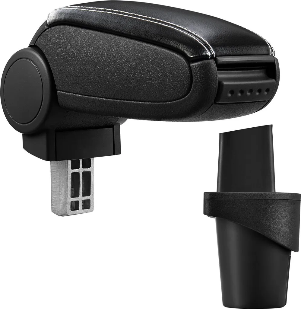 Copri Bracciolo in Pelle VW Caddy 3 (2004-2015) - Nero/Bianco Premium