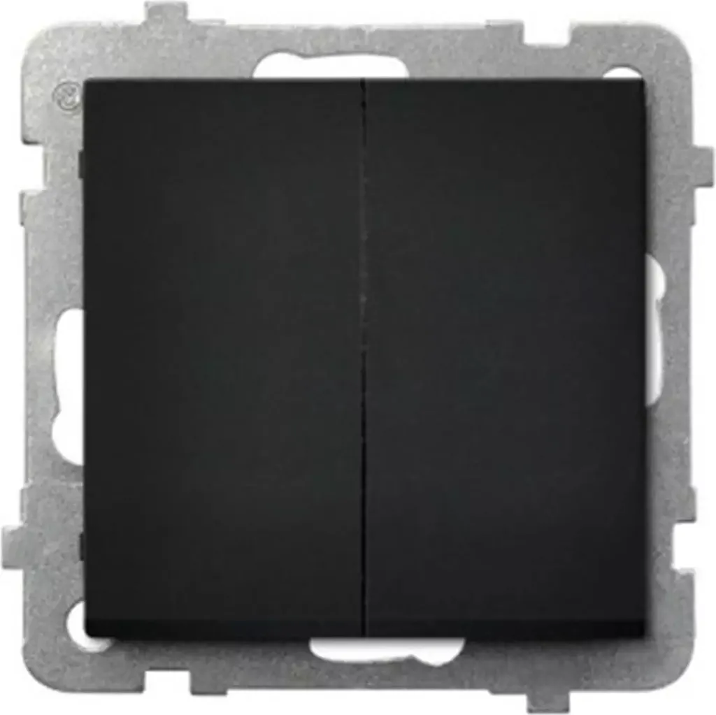 Commande d'éclairage multiple double en croix Sonata noir métallisé