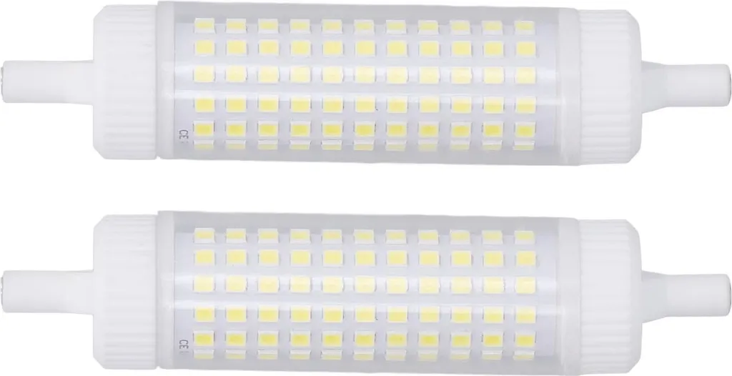Ampoule R7S LED 118mm Dimmable 15W 110V Blanc Chaud pour Projecteur x2