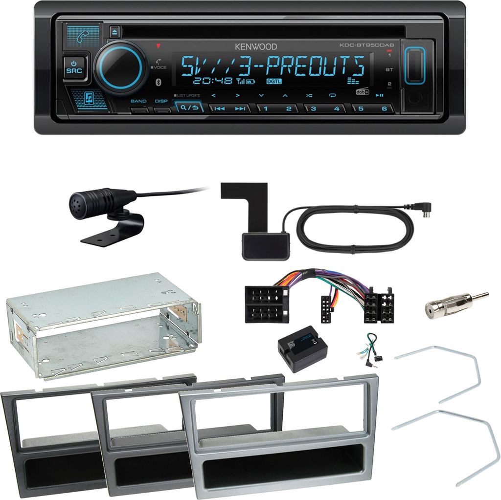 Kenwood KDC-BT950DAB Bluetooth CD Einbauset für Opel Vectra C Signum Corsa Combo