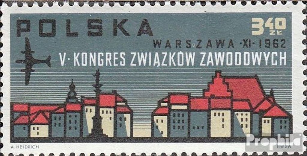 Briefmarken Polen 1962 Mi 1363 (kompl.Ausg.) postfrisch Kongress der Gewerkschaften