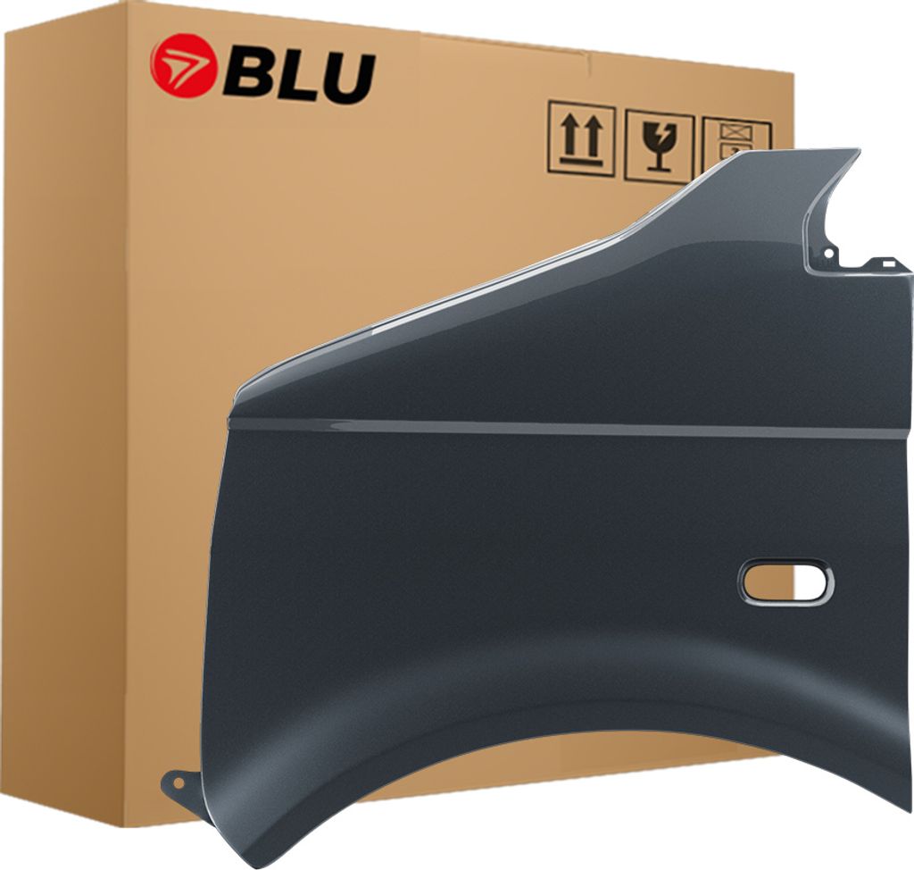 BLU Kotflügel Passend für VW Volkswagen Transporter T5 / Multivan LD7U Links Grau OffroadGrau | 2003-2015 | Vorderseite Vorne | Lackiert | Einbau...