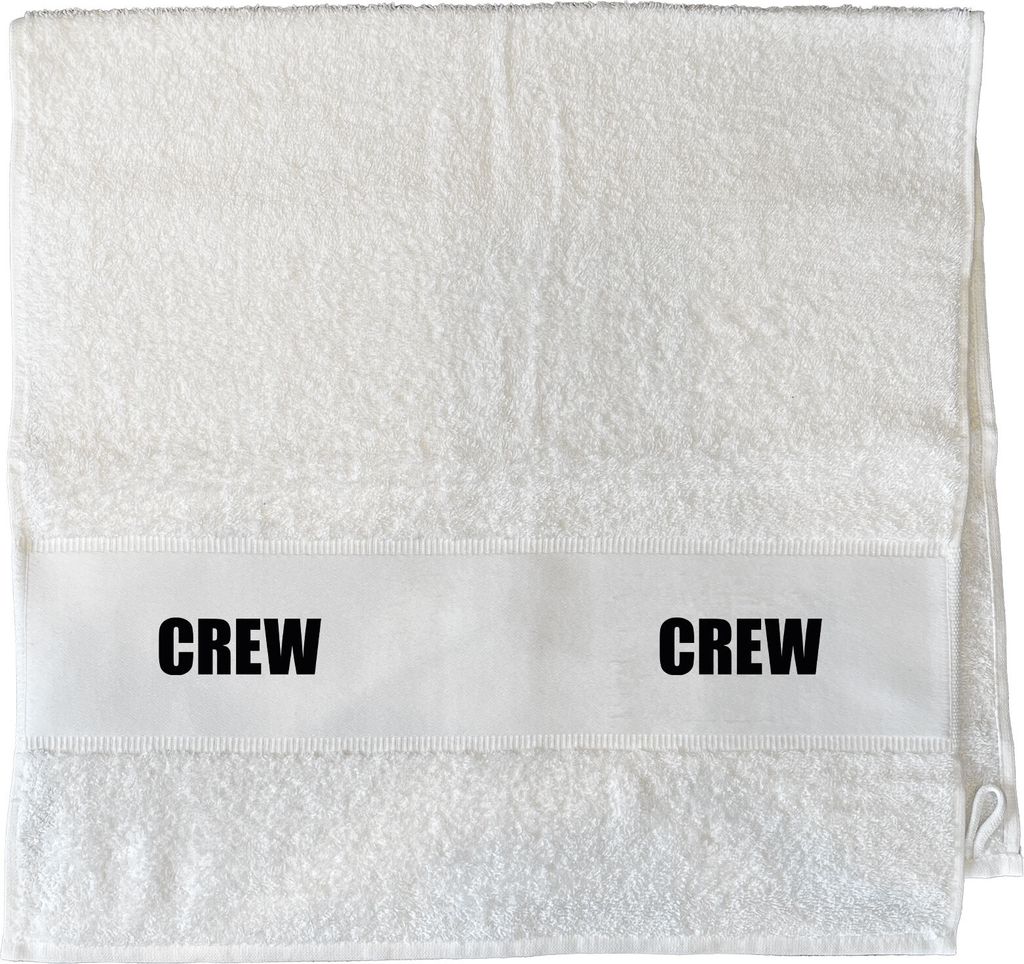 Huuraa Handtuch Crew Schriftzug 50x100cm White Baumwolle Handtuch Geschenkidee