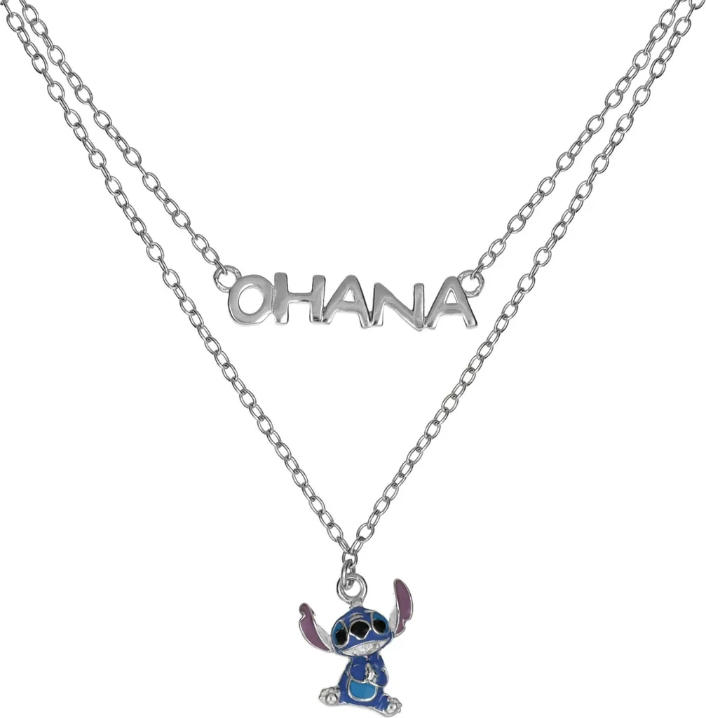 Collana doppia Disney per bambini Lilo & Stitch argento NS00059SRHL-17.CS