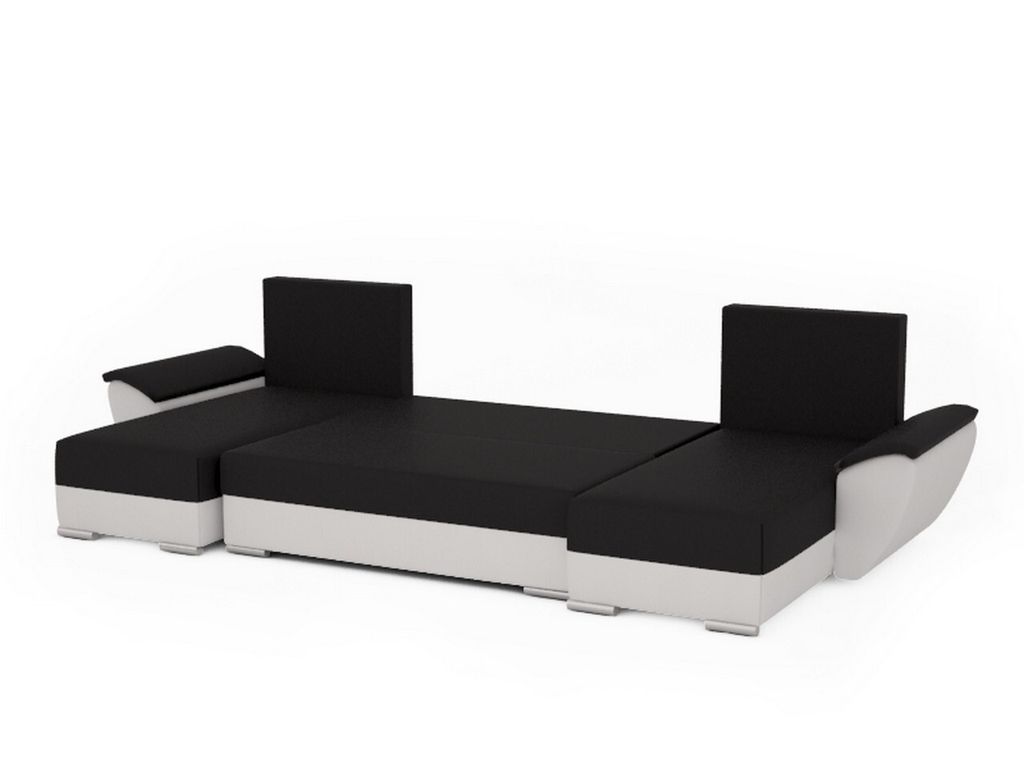 Easy4You Fly Schwarz/Weiß Ecksofa U-Form 332 x 72 x 140 cm Produktbild 