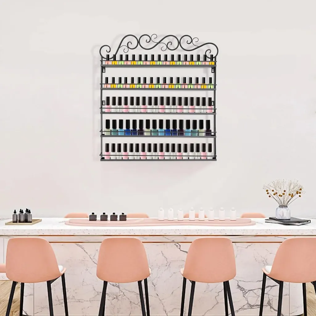 Solution rangement vernis à ongles mural noir anti-encombrement - 2