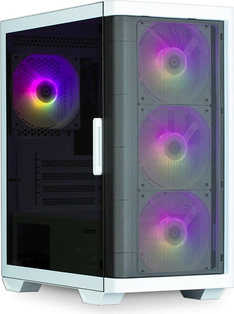 Zalman M4 WHITE, Mini Tower, PC, Czarny, Biały, micro ATX, Zdjęcie produktu 