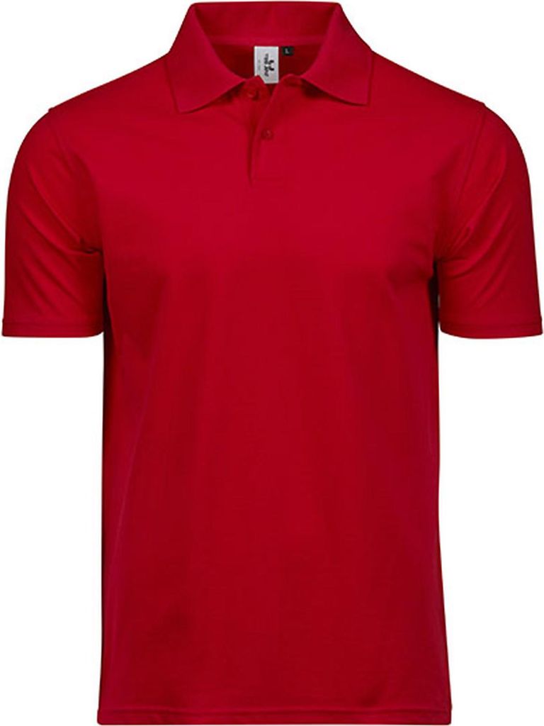 Tee Jays 1200 | Power Polo - Herren Poloshirt - Waschbar bis 60 °C - Farbe: Red - Größe: 5XL