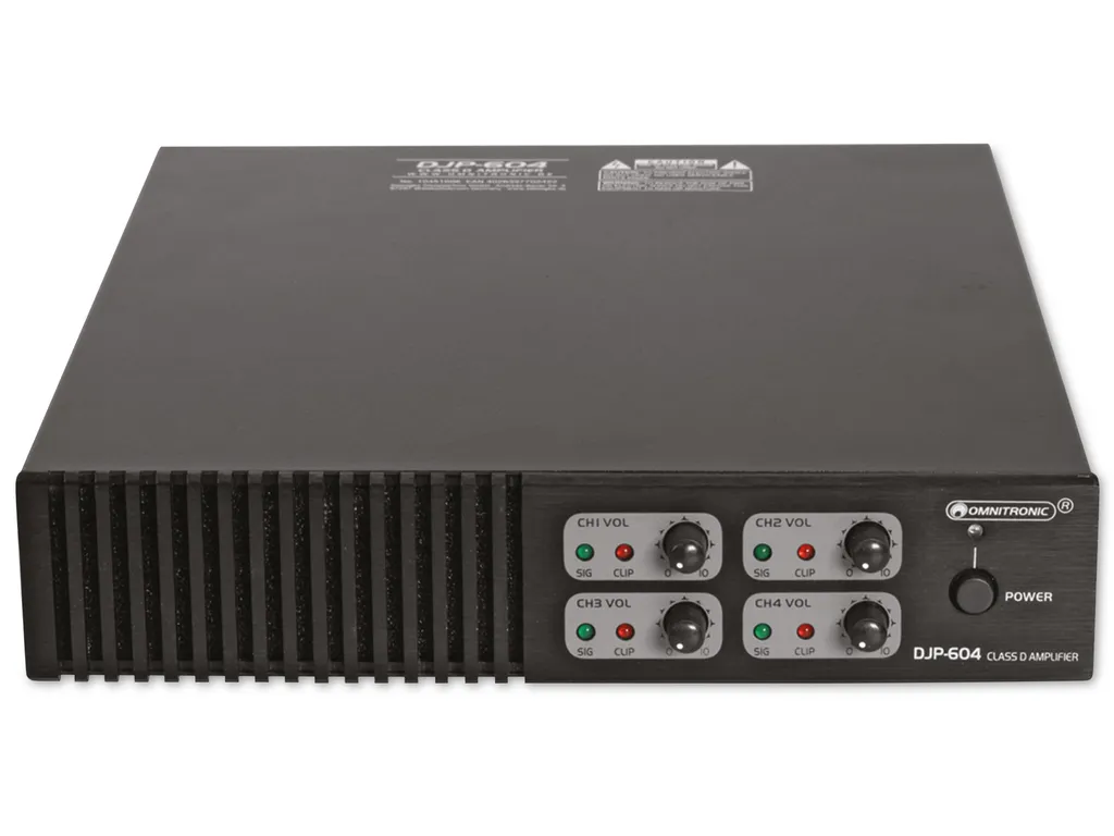 Sonorisation Multi-Zone Amplificateur OMNITRONIC DJP-604 Class-D 4 Canaux
