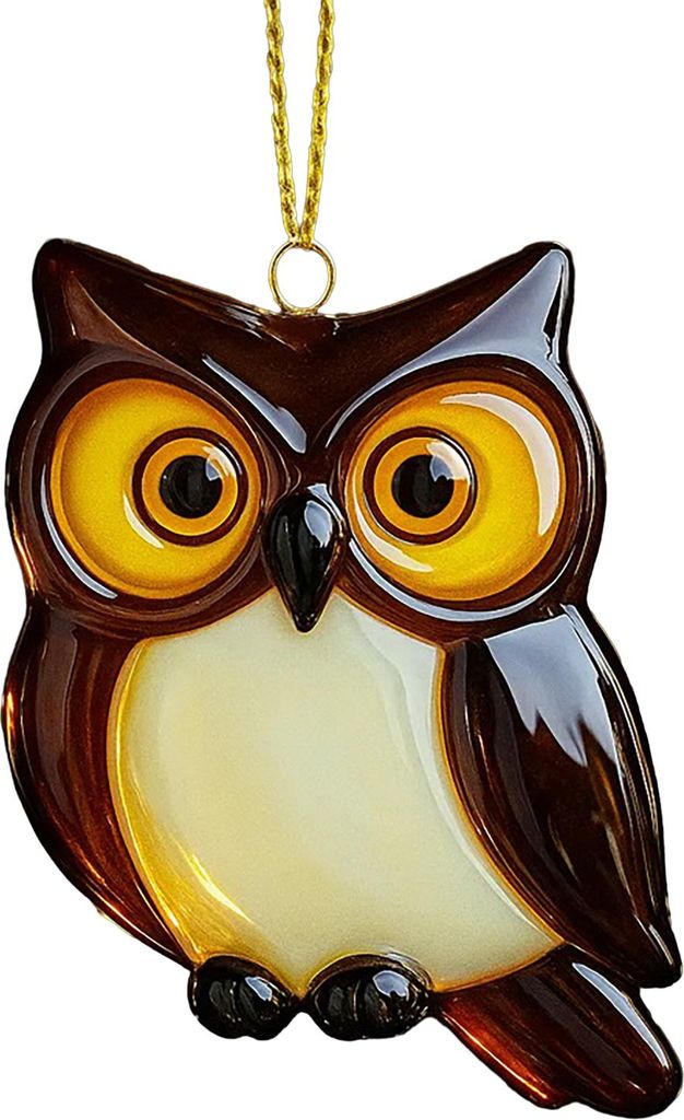 Vogel-Weihnachtsbaumschmuck aus Glasfusion: Kolibri, Eule, Blauhäher, Eisvogel, Meise – perfekt für die Weihnachtsbaumdekoration