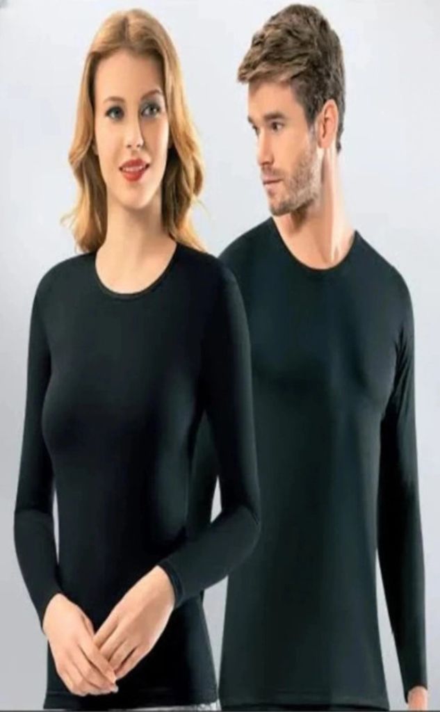 2er Pack Uni Thermo Unterhemd Thermounterwäsche S-M Shirt Langarm Warm Winter K-99