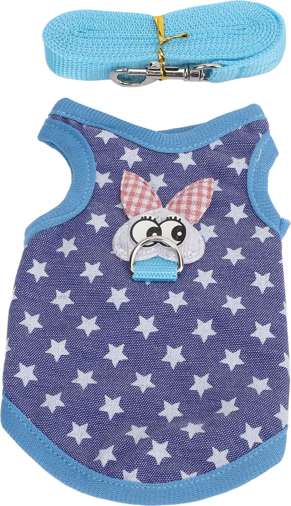 Gilet guinzaglio dell'animale domestico, guinzaglio dell'imbracatura del porcellino d'India, guinzaglio del gilet dei conigli, guinzaglio carino del gilet dell'animale domestico, corda di trazione del petto del criceto, vestiti e guinzaglio del piccolo animale domestico - 2