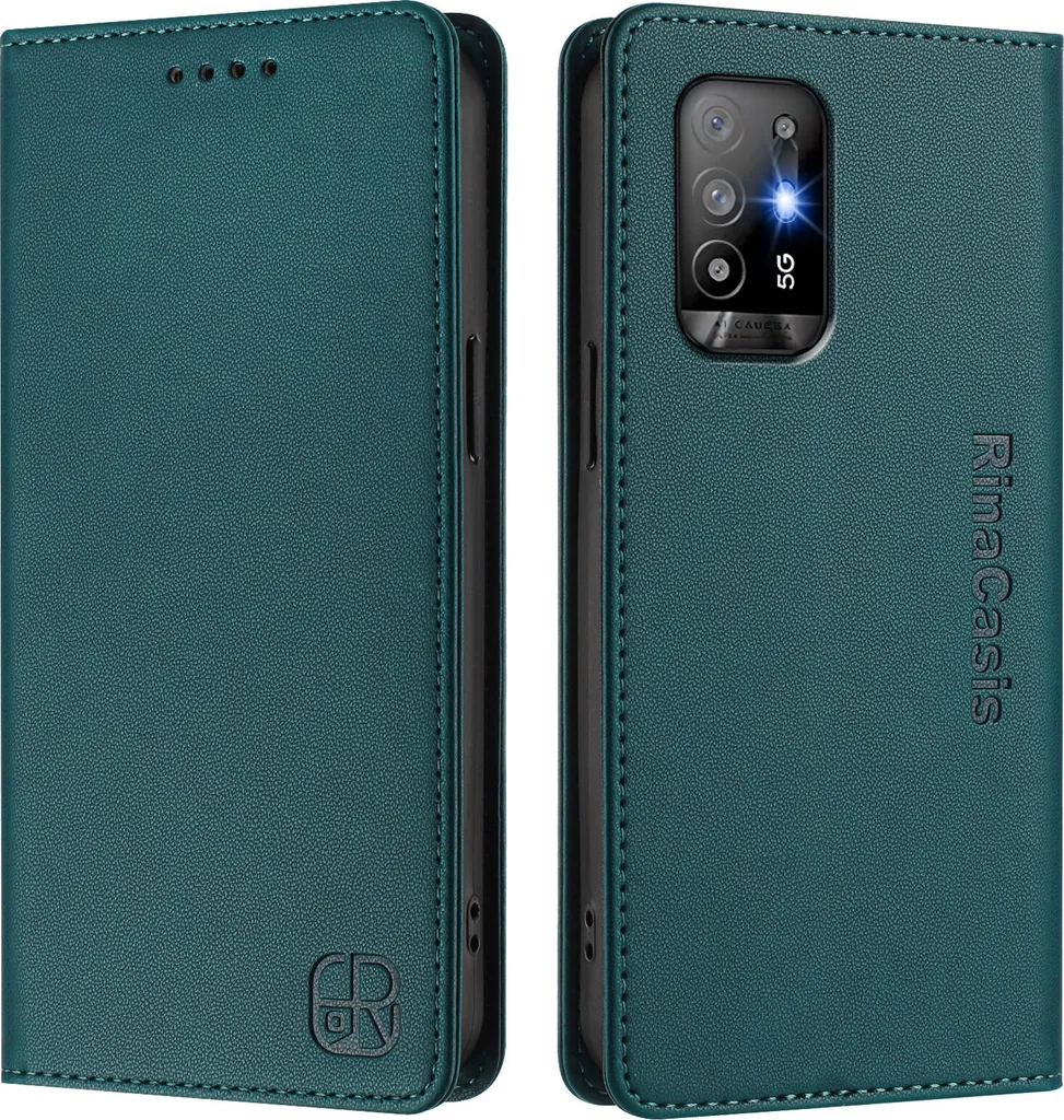 Custodia In Pelle Per OPPO A94 5G/Reno 5Z, Cover Portafoglio Magnetica Con Slot Carte E Funzione Stand, Nero