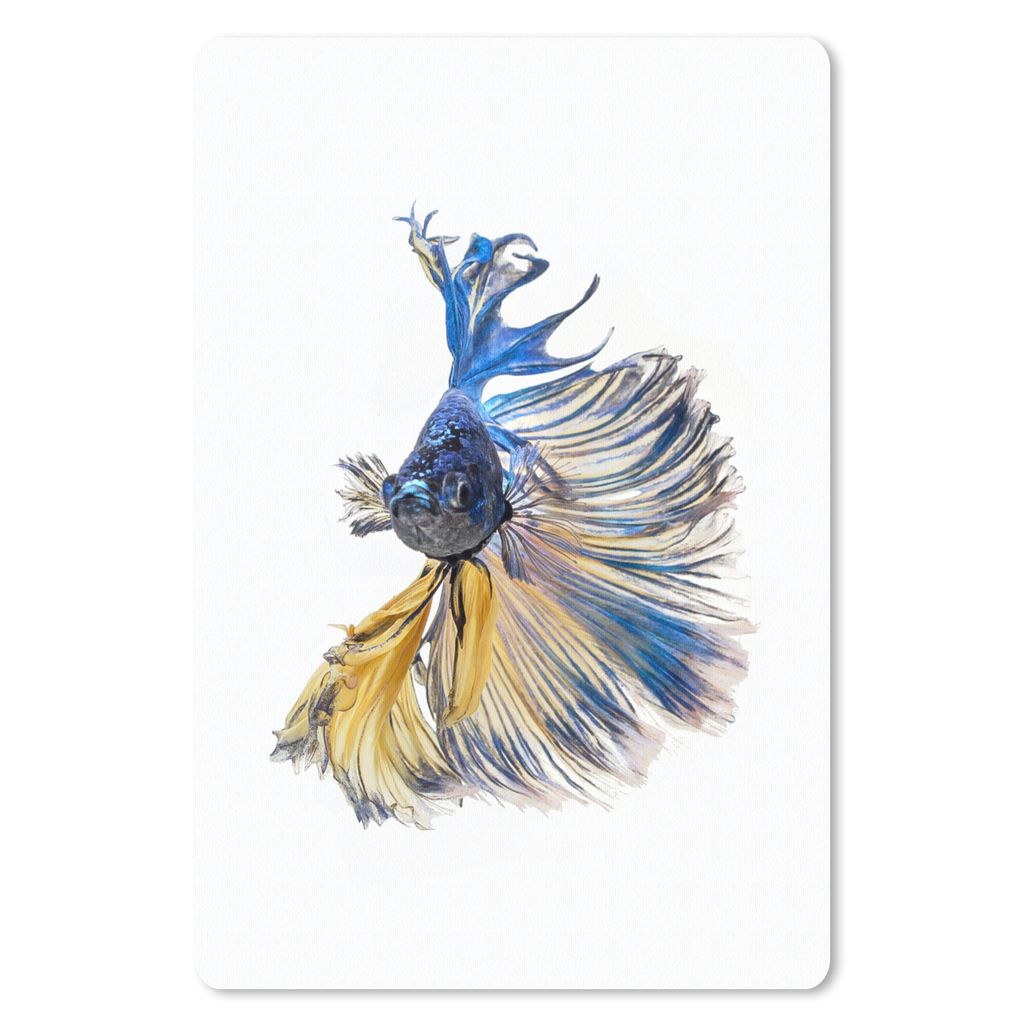 MuchoWow Mauspad Mousepad Fisch - Schwanz - Blau 18x27 cm - Mousepads - Maus Mat - Pad - Mausunterlage