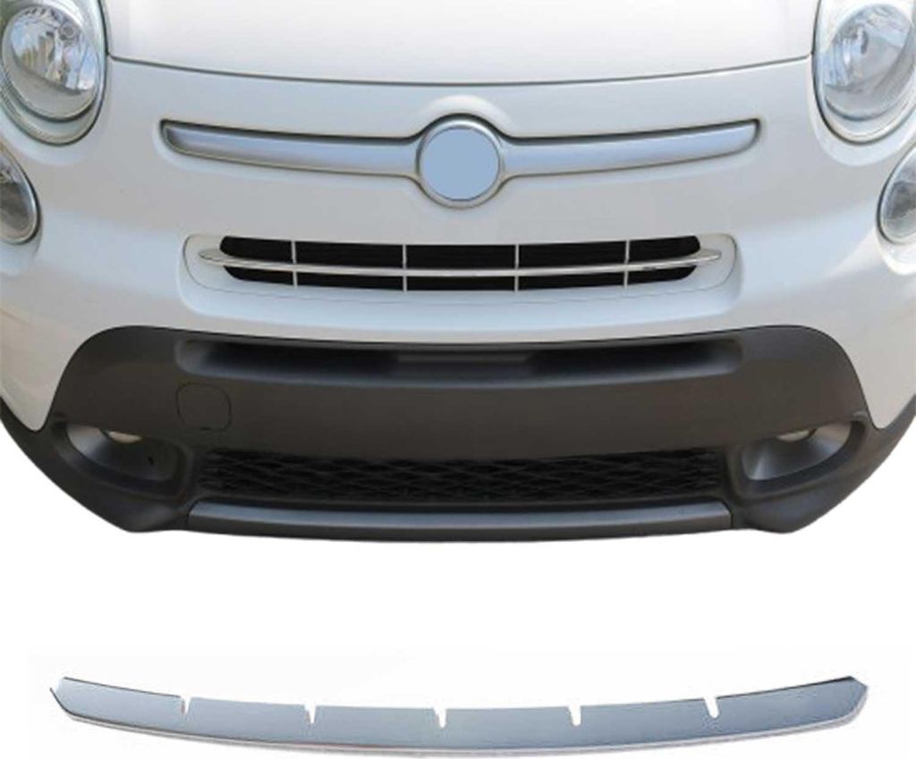 Kühlergrill Leisten Grillleisten für Fiat 500L Popstar 2012-2017 Chrom Silber