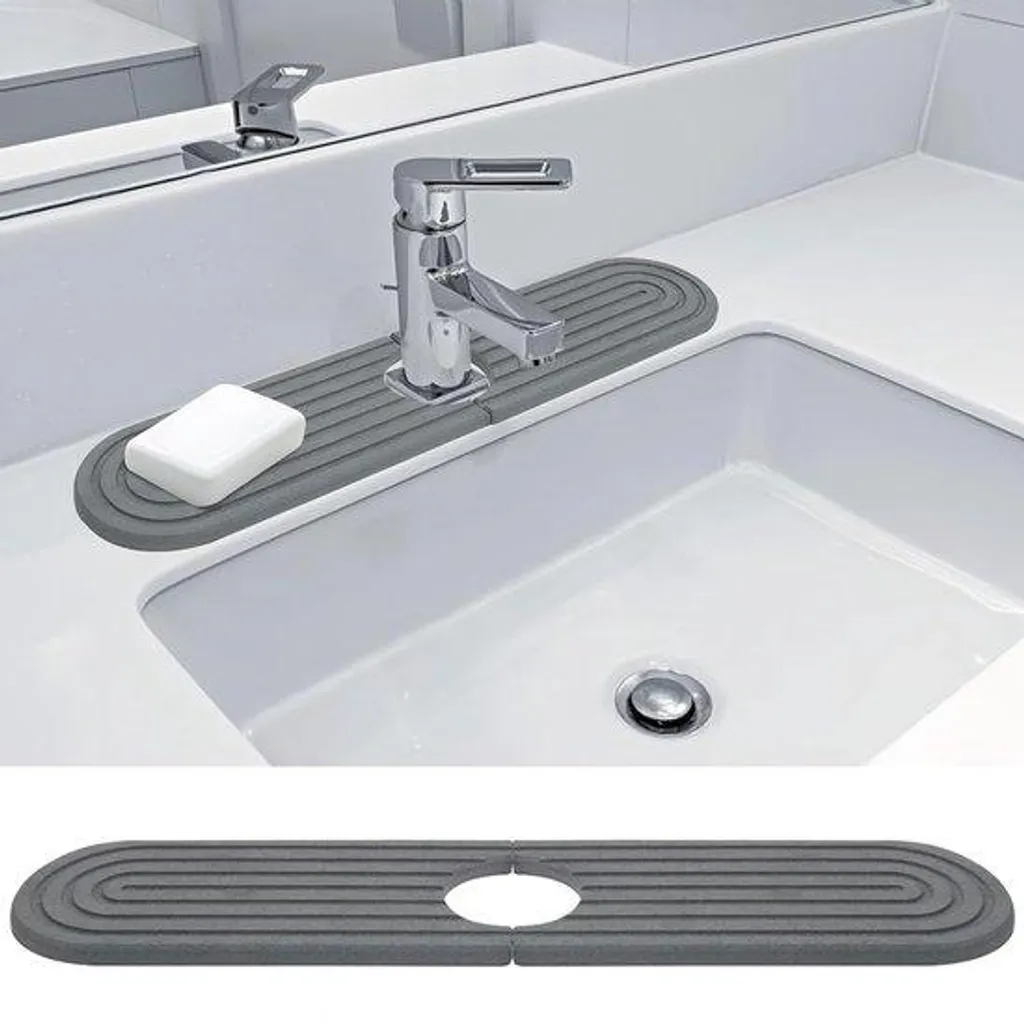 Tapis d'égouttage noir anti-calcaire pour éliminer l'eau stagnante