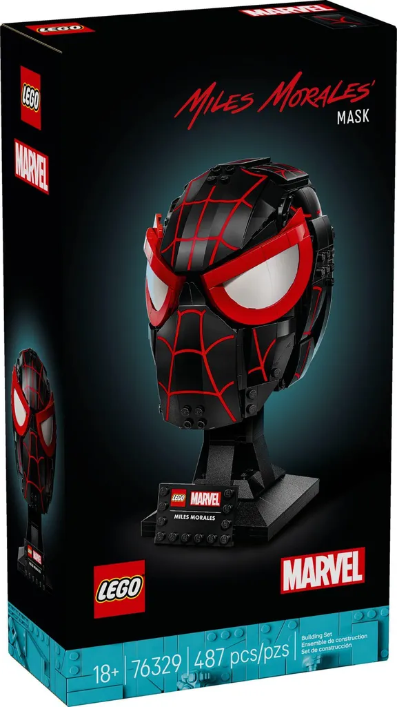 Objet de collection LEGO 76329 Masque Miles Morales facile à exposer