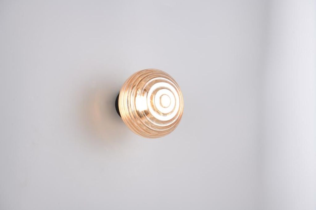 Wandlamp Earl amber glas oplaadbaar Productafbeelding 