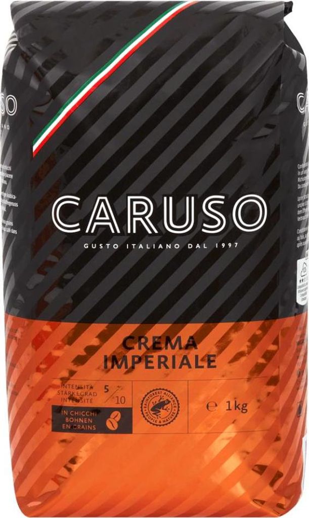 Caruso Imperiale Crema Ganze Kaffeebohnen 1kg, Stärkegrad Produktbild 